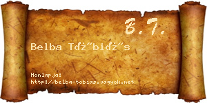 Belba Tóbiás névjegykártya